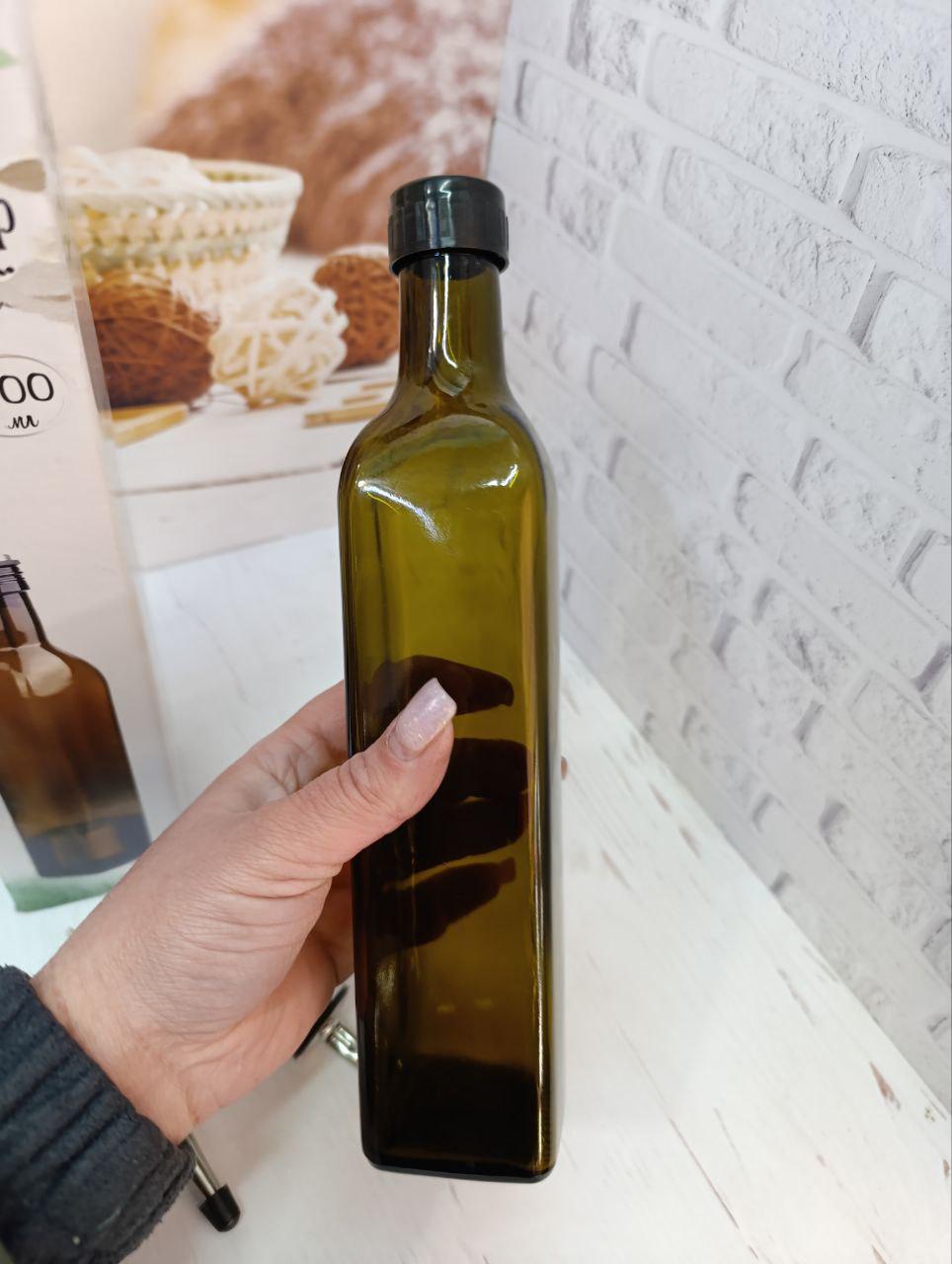 Бутылка для масла и уксуса S&T стеклянная 500 мл Зеленый (701-15) - фото 4 Бутылка для масла и уксуса S&T стеклянная 500 мл Зеленый (701-15) - фото 4