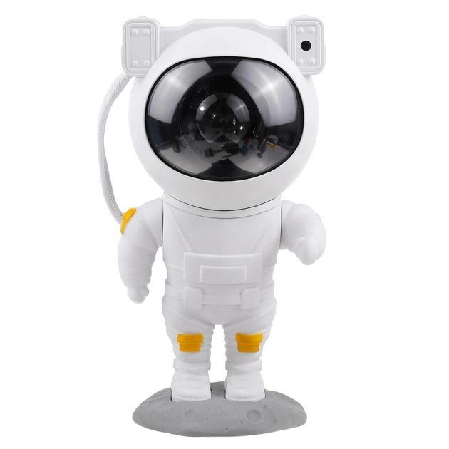 Проектор-ночник Звездное небо космонавт с пультом управления 8 режимов Белый