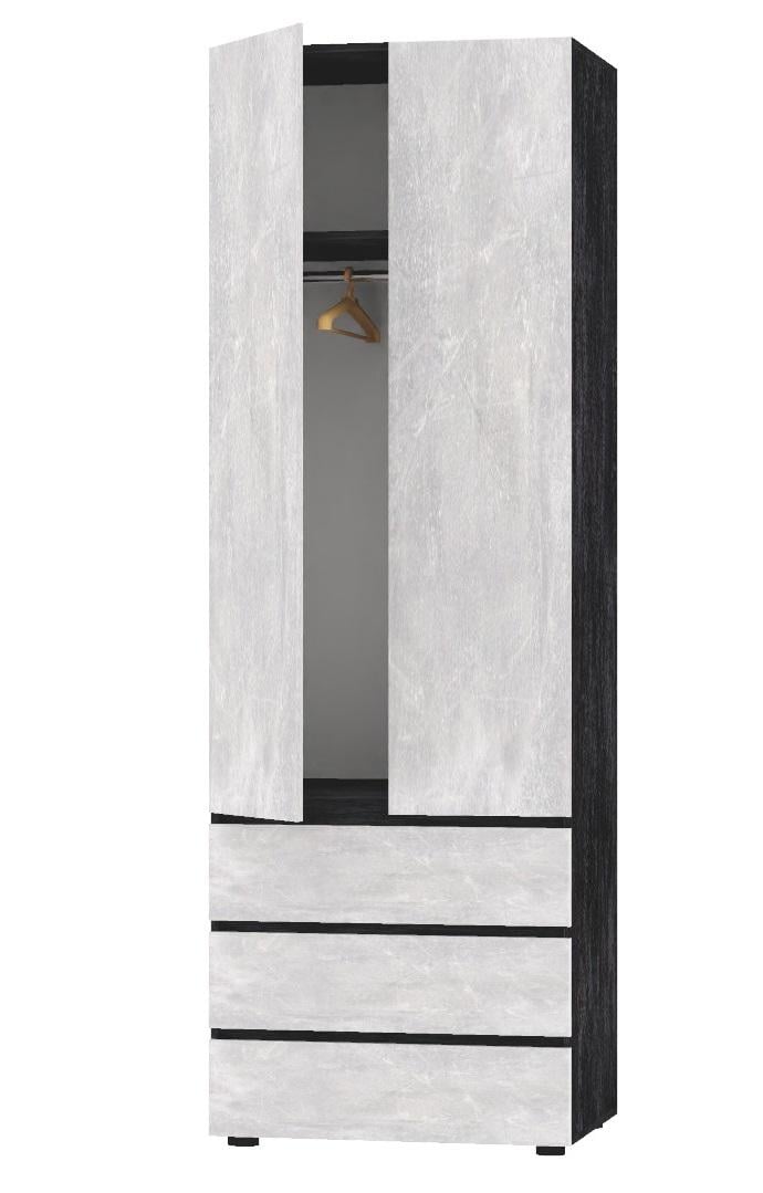Шкаф Алекса СН-600-3т 60х55х238 см Индастриал/Бетон темный (71258)