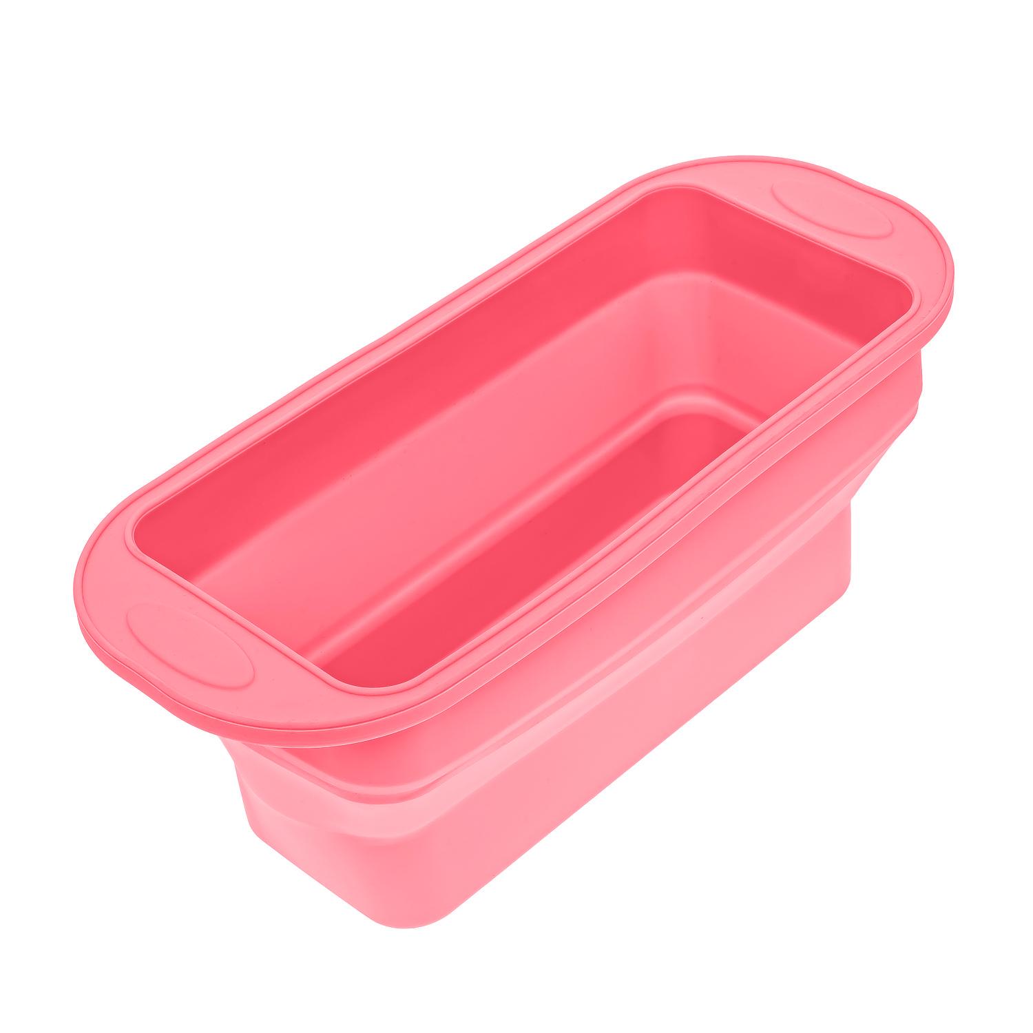 Форма для випікання хліба силіконова 29,5х12,3х11 см Рожевий (86645) - фото 4