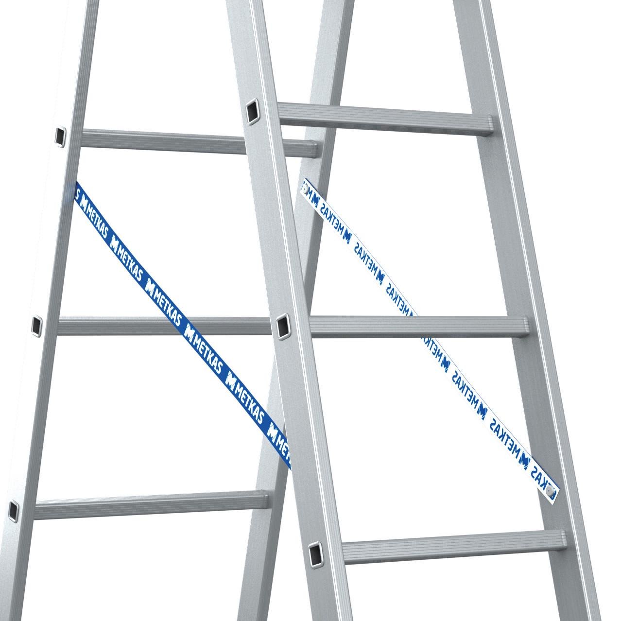 Лестница-стремянка алюминиевая Skladcom 2х10 двухсекционная 4,21 м - фото 4 Лестница-стремянка алюминиевая Skladcom 2х10 двухсекционная 4,21 м - фото 4