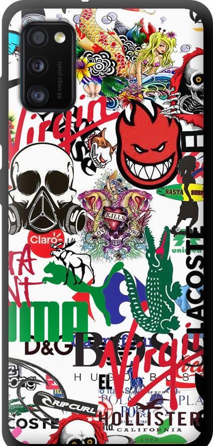 Чехол на Samsung Galaxy A41 A415F Many different logos (4022b-1886-42517)
