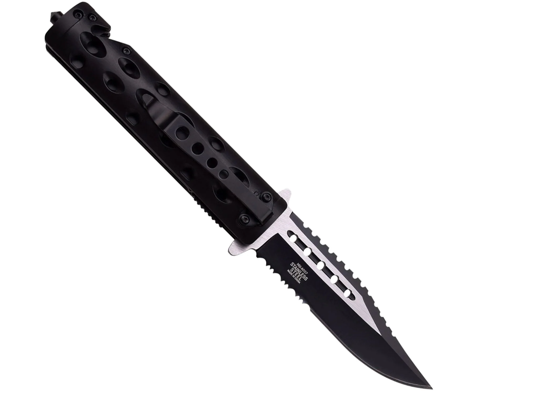 Нож складной для выживания Master Cutlery MU-A007BK Spring Assisted Black (MU-A007BK) - фото 2