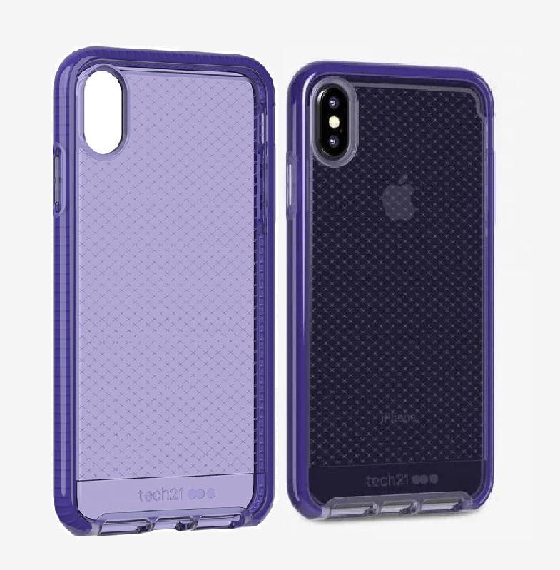 Чехол прозрачный противоударный Tech21 Evo Check для Iphone XS Max Violet