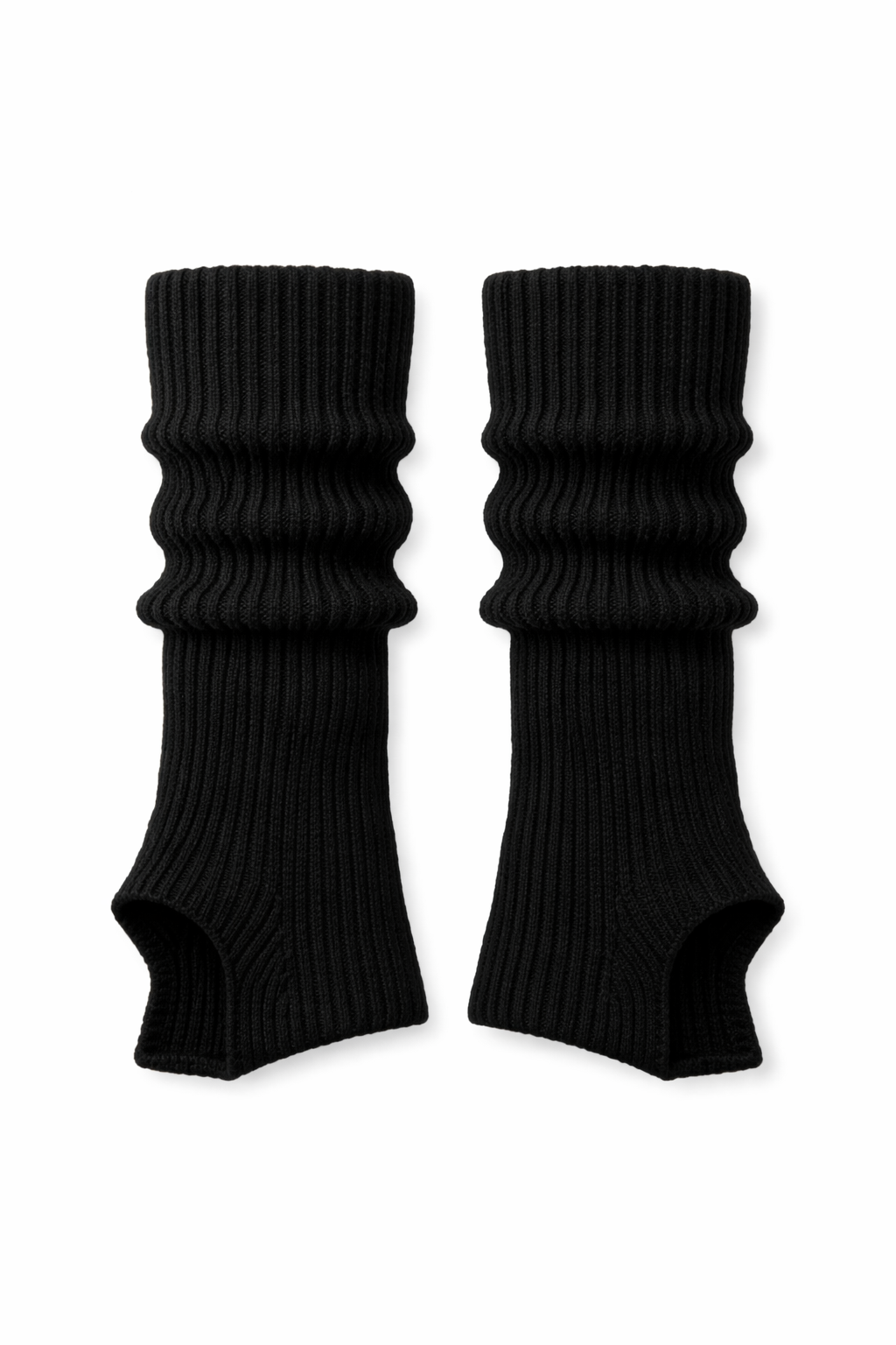 Гетри жіночі теплі довгі в'язані з анатомічним вирізом на п'яті універсальний Чорний (33549807)