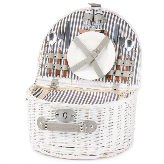 Кошик для пікніка Релакс на 2 особи 19х40 см Білий (0503-017)