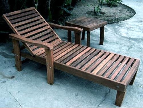 Шезлонг садовий з дерева Гадамес Капучіно (ШЗЛ-001609)