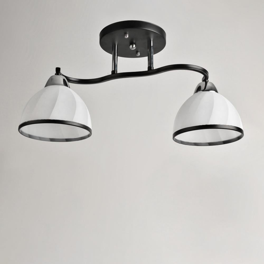 Люстра стельова Light House SH-19284/2 CR/BK E27х2 460х150х220 мм Чорний/Хром