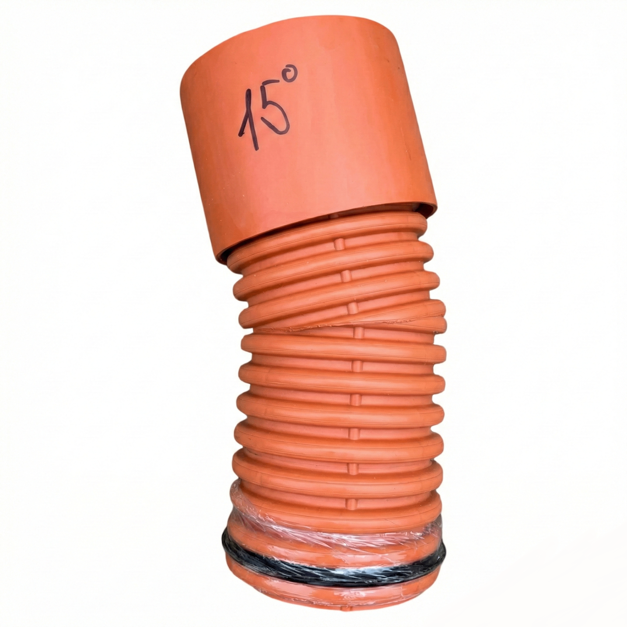 Колено наружной канализации Инсталпласт 200 мм 15° гофрированное (AKD59404) Колено наружной канализации Инсталпласт 200 мм 15° гофрированное (AKD59404)