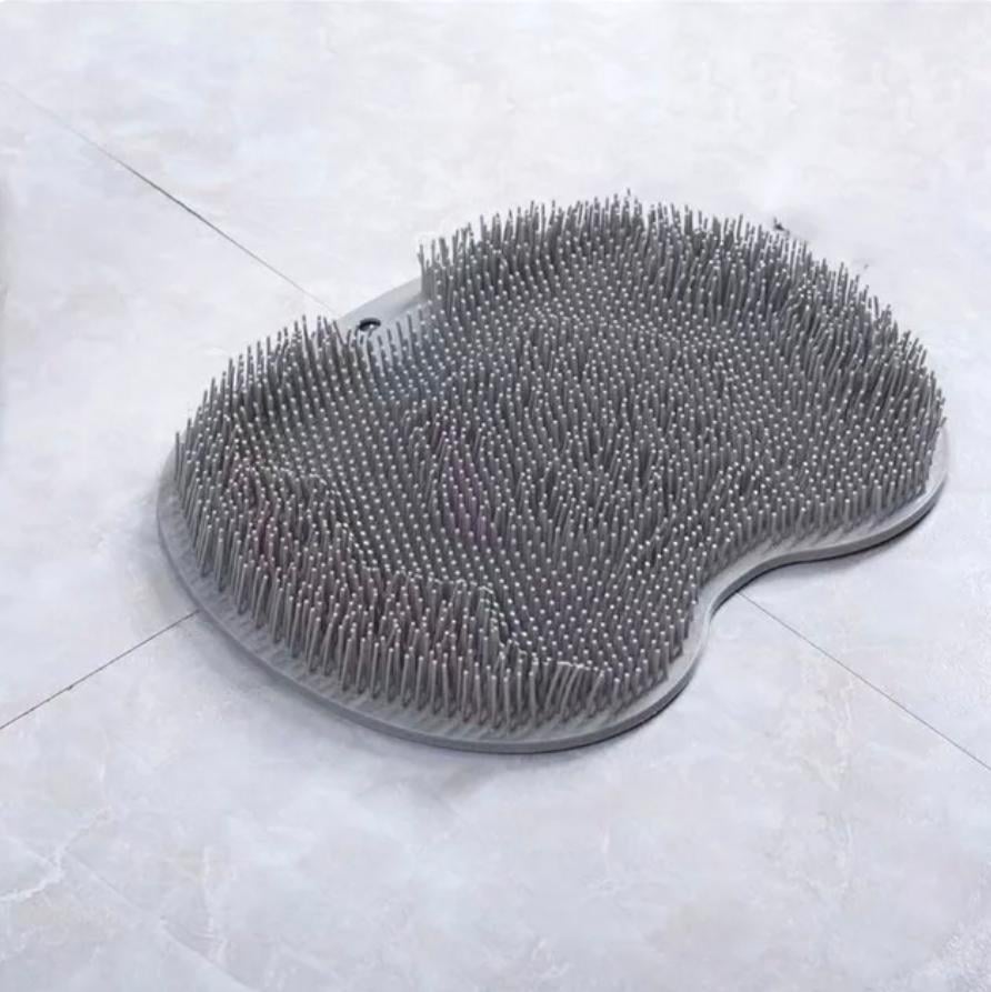 Коврик для ног массажный в ванну/душ на присосках силиконовый Серый (83822718)