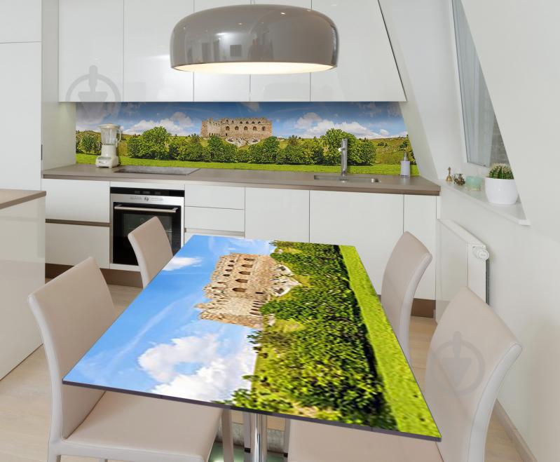 Наклейка виниловая на стол Zatarga  "Замок на холме"  600х1200 мм