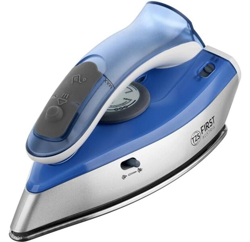 Утюг First FA-5640-2 резервуар 60 мл пар 13 г/мин нержавеющая сталь 1100 Вт Синий (623927) - фото 2 Утюг First FA-5640-2 резервуар 60 мл пар 13 г/мин нержавеющая сталь 1100 Вт Синий (623927) - фото 2