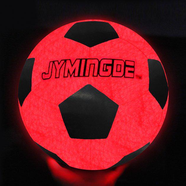 Мяч футбольный Jymindge 5 с LED подсветкой Оранжево-черный