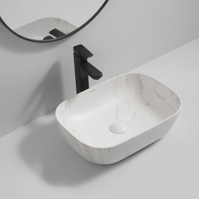 Раковина накладна MIXXUS Premium DIVERSE-0112 MARBLE 455х325х135 мм (MP6543) - фото 3 Раковина накладна MIXXUS Premium DIVERSE-0112 MARBLE 455х325х135 мм (MP6543) - фото 3