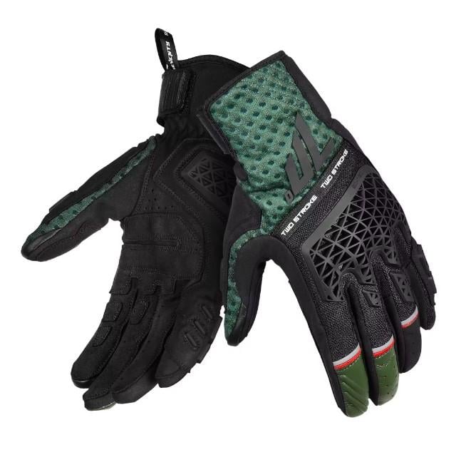 Мотоперчатки Seventy N60 TWO STROKE L Black/Green/Red (49629)