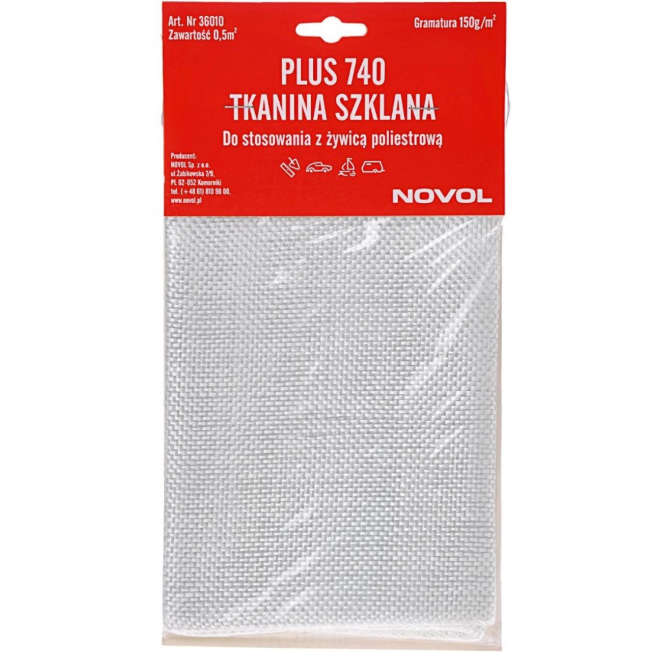 Склотканина NOVOL Plus 740 0,5 м2 500 г/м2