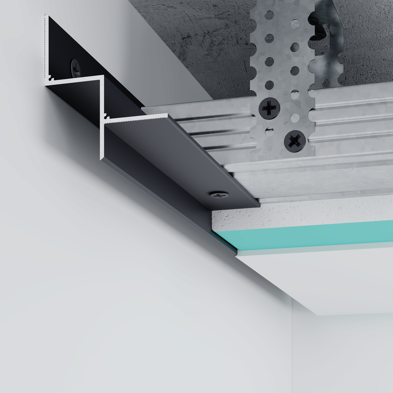Профиль теневого шва FSPRO 20 мм алюминиевый 3 м Черный (F2.2030B)