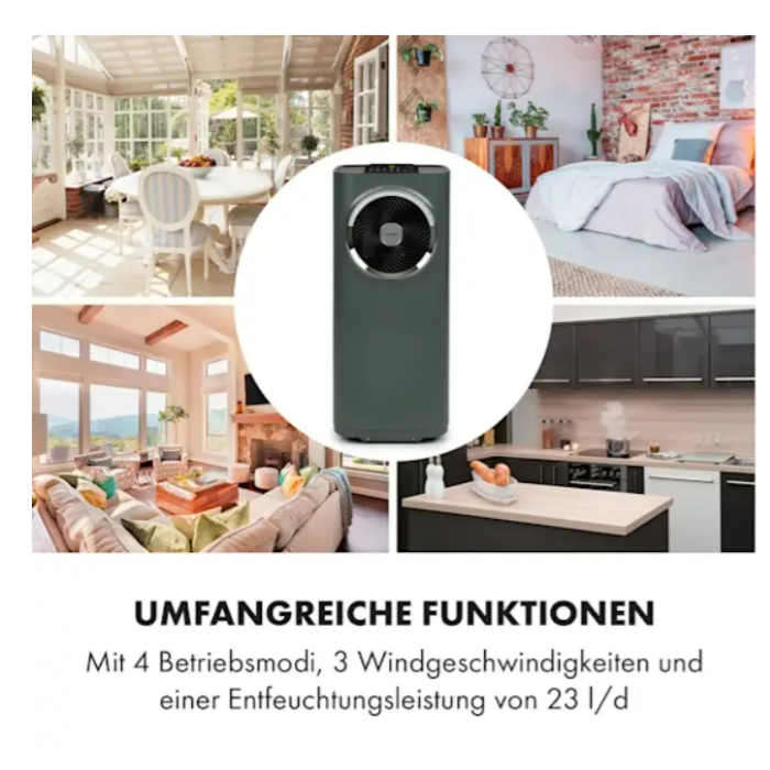 Кондиціонер мобільний KLARSTEIN Kraftwerk Smart 12K 3в1 з дистанційним керуванням (10034665) - фото 5 Кондиціонер мобільний KLARSTEIN Kraftwerk Smart 12K 3в1 з дистанційним керуванням (10034665) - фото 5