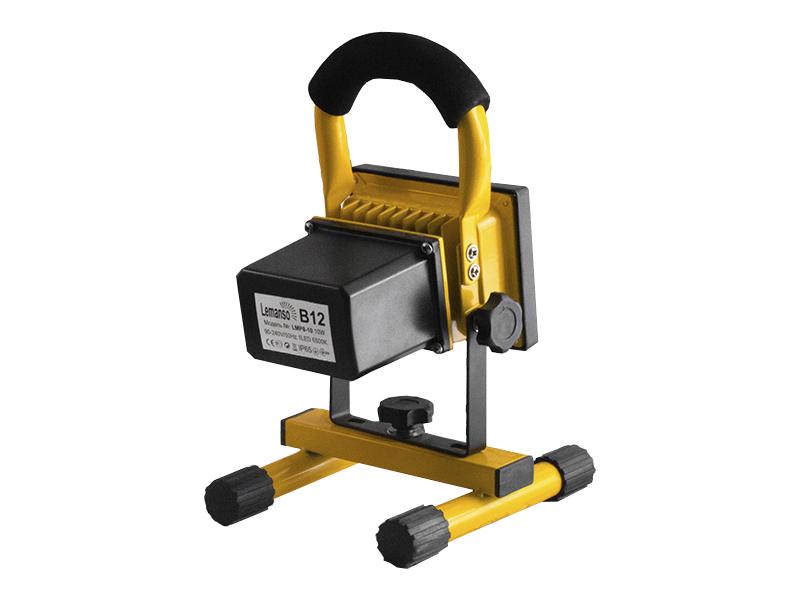 Прожектор світлодіодний акумуляторний 10W 6500К Жовтий/Білий (1596) - фото 2 Прожектор світлодіодний акумуляторний 10W 6500К Жовтий/Білий (1596) - фото 2