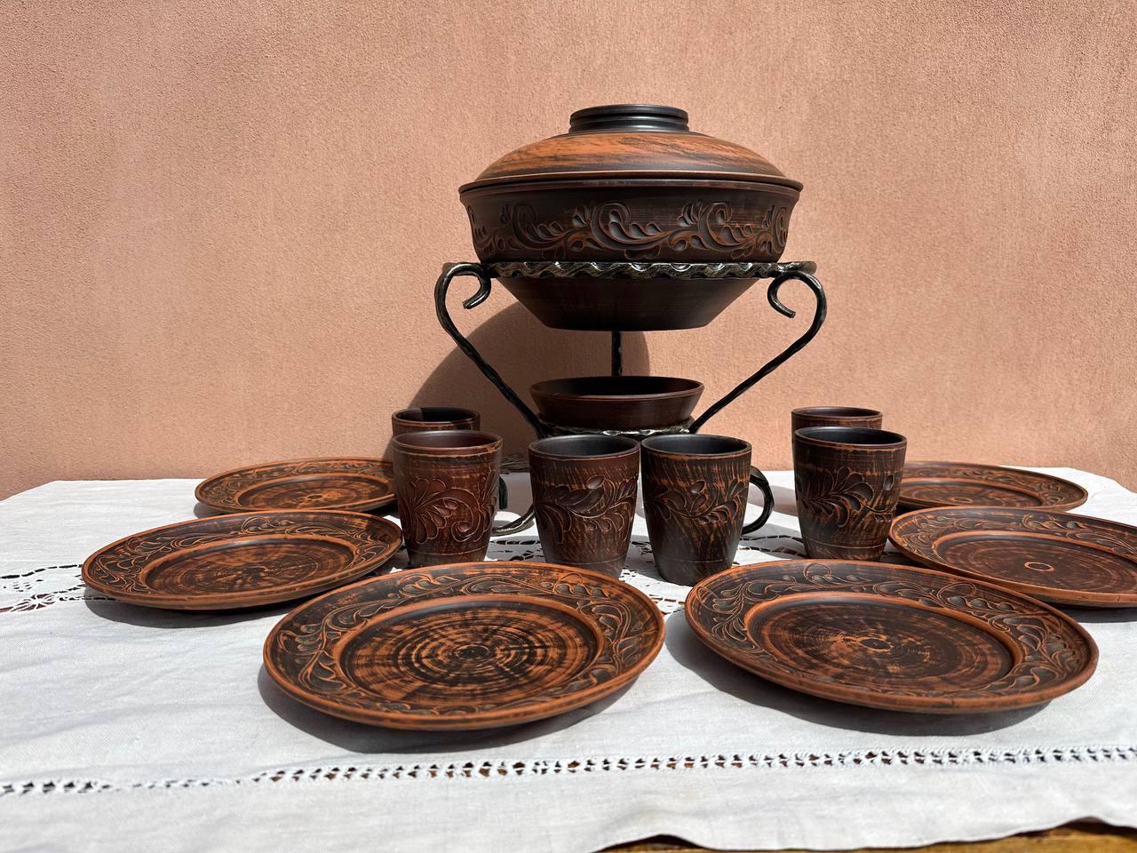 Набір посуду Слов'яночка з червоної глини (2607437248)