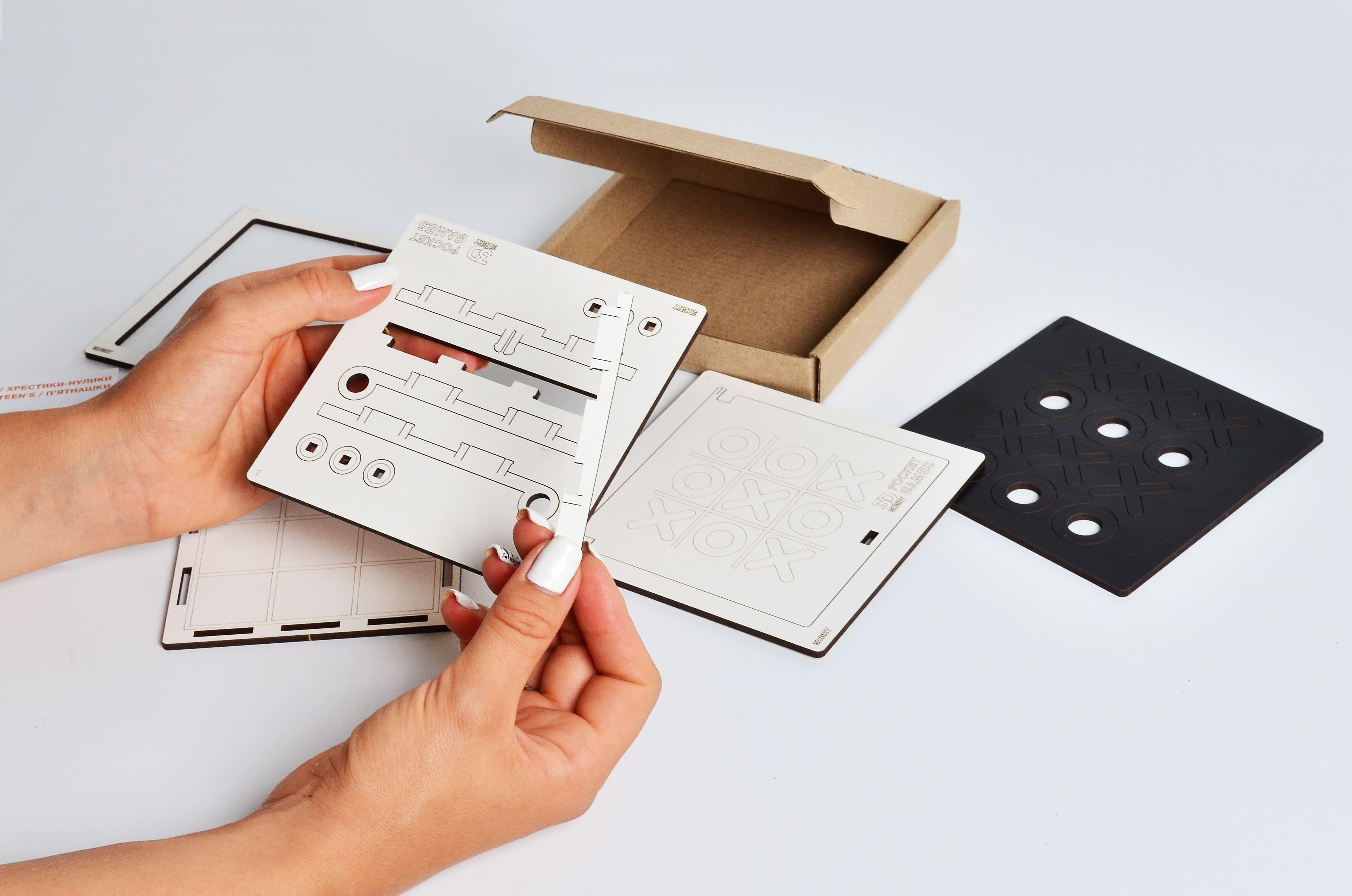 Кишенькова гра Tic tac Toe 3DBRT дерев'яна головоломка - фото 5