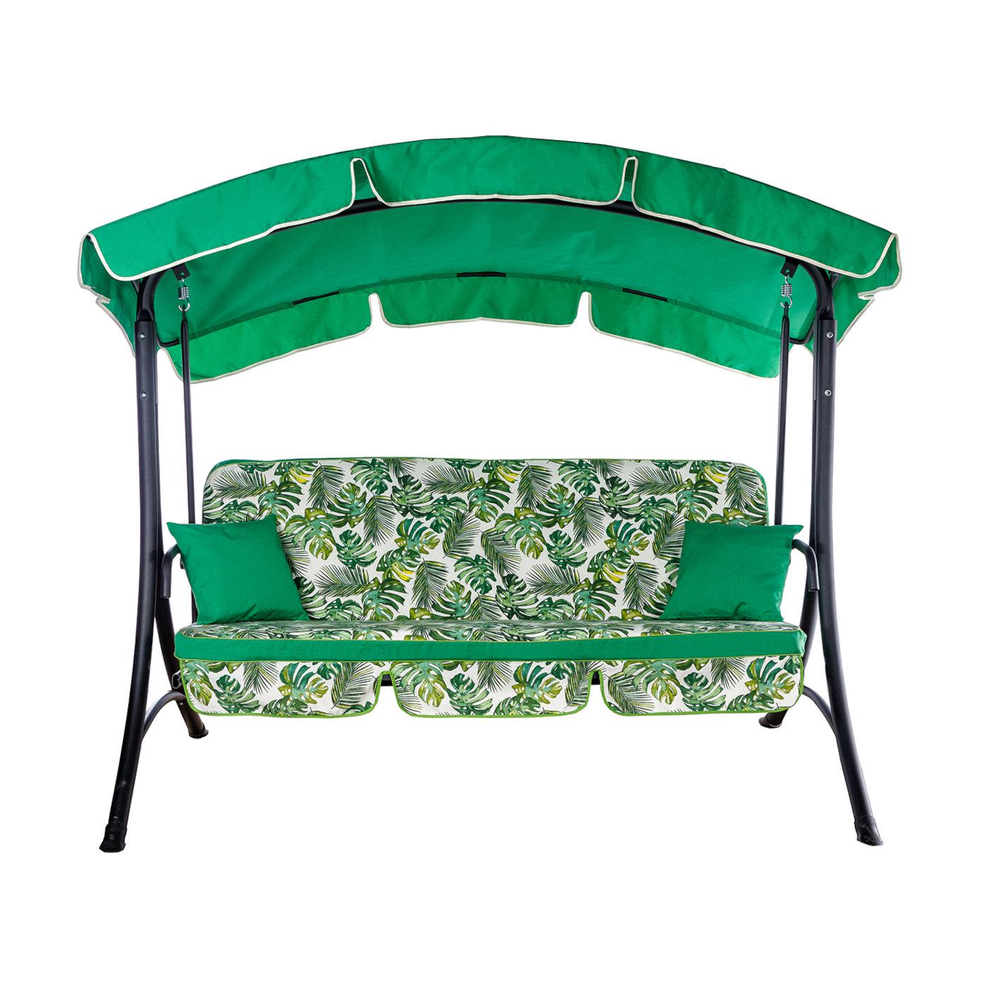 Садова диван-гойдалка Ost-Fran BALI лонета Bahamas verde/тексілк 2314 (3766) - фото 2 Садова диван-гойдалка Ost-Fran BALI лонета Bahamas verde/тексілк 2314 (3766) - фото 2