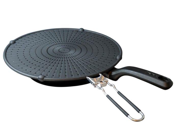 Экран от брызг силиконовый Netrox для сковородки складной 30 см (2680523)