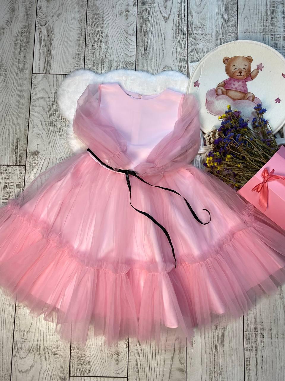 Сукня святкова для дівчинки 146 см Рожевий (2228165171) - фото 3