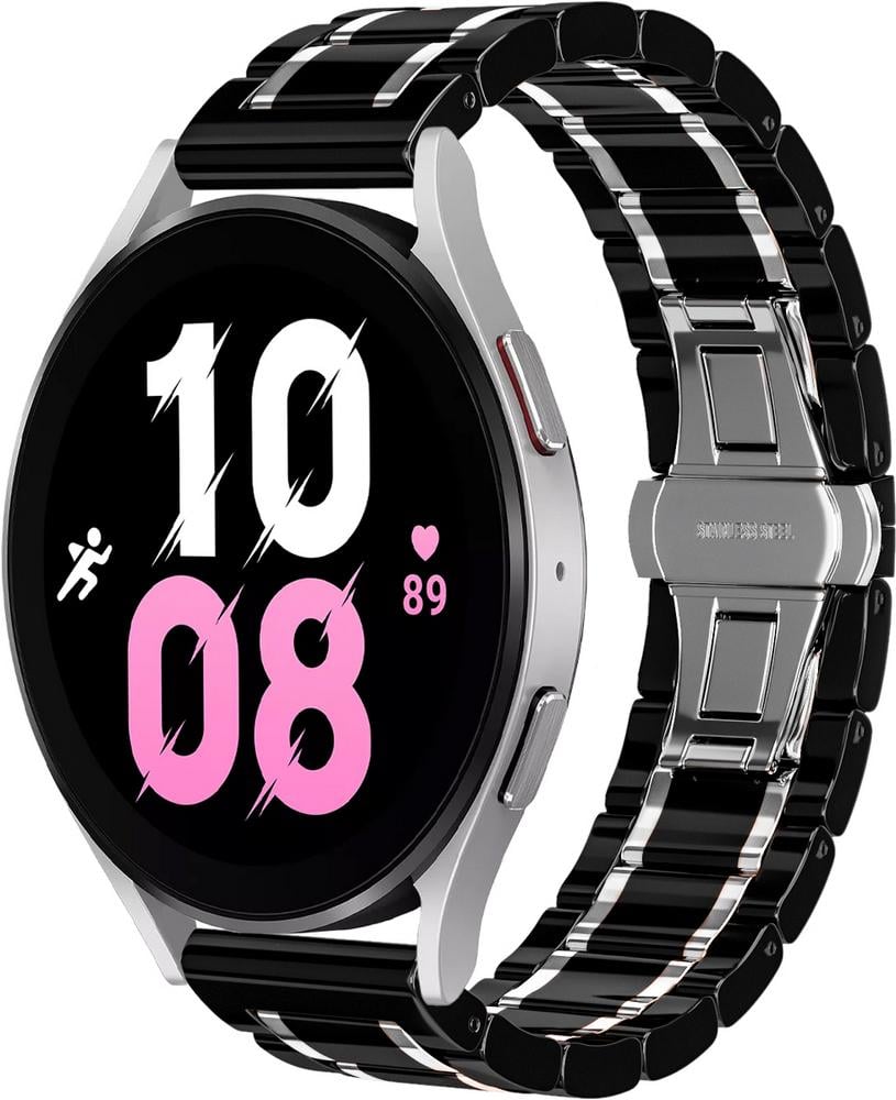 Ремешок керамический Ceramo для Galaxy Watch 5 44 мм Black/White (29196-1E)