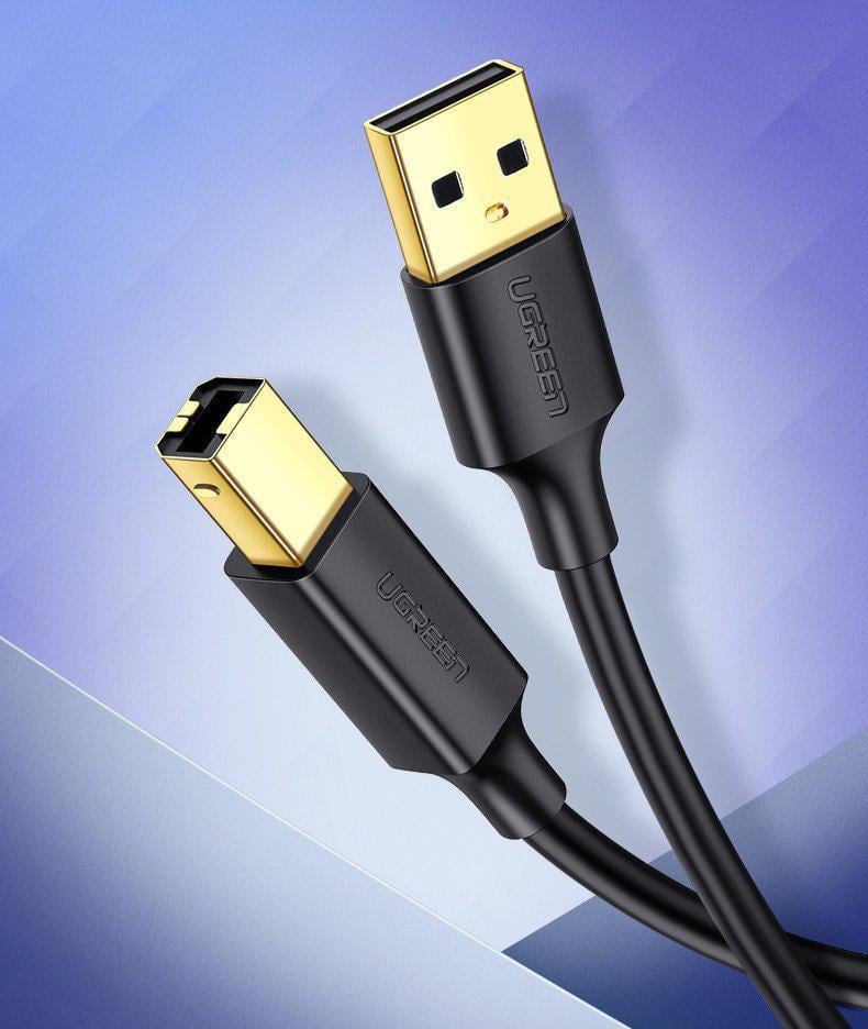 Кабель для принтера UGREEN USB-USB Type-B 2.0 480 Мбіт/с 2A USB-A на USB-B 3 м Чорний (10351) - фото 8
