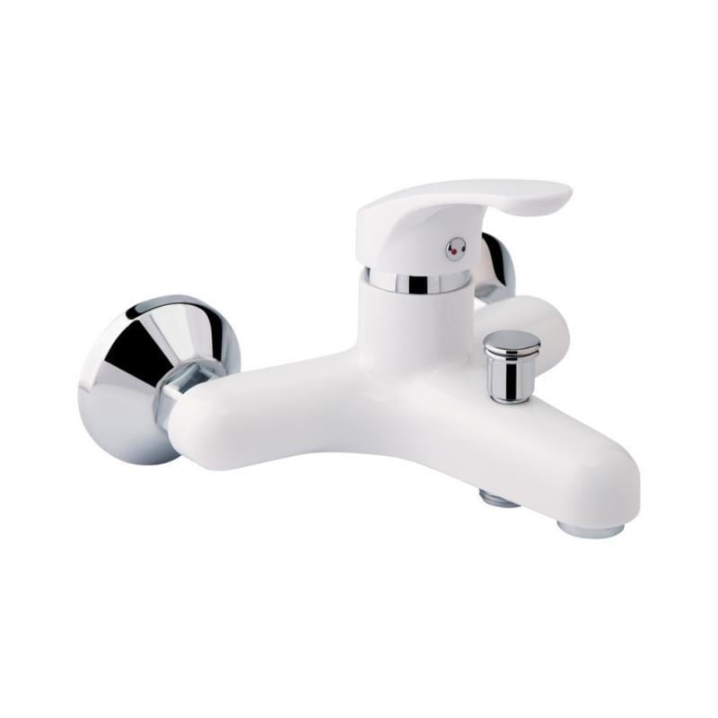 Смеситель для ванны Brinex 36W 006 BRIN36W006 белый/Хром (79675)