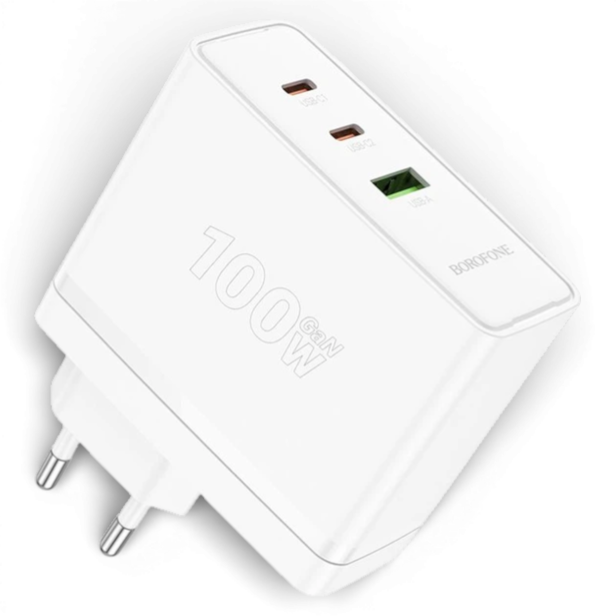 Зарядний пристрій мережевий Borofone BN11 GaN PD100W White (32377744) Зарядний пристрій мережевий Borofone BN11 GaN PD100W White (32377744)