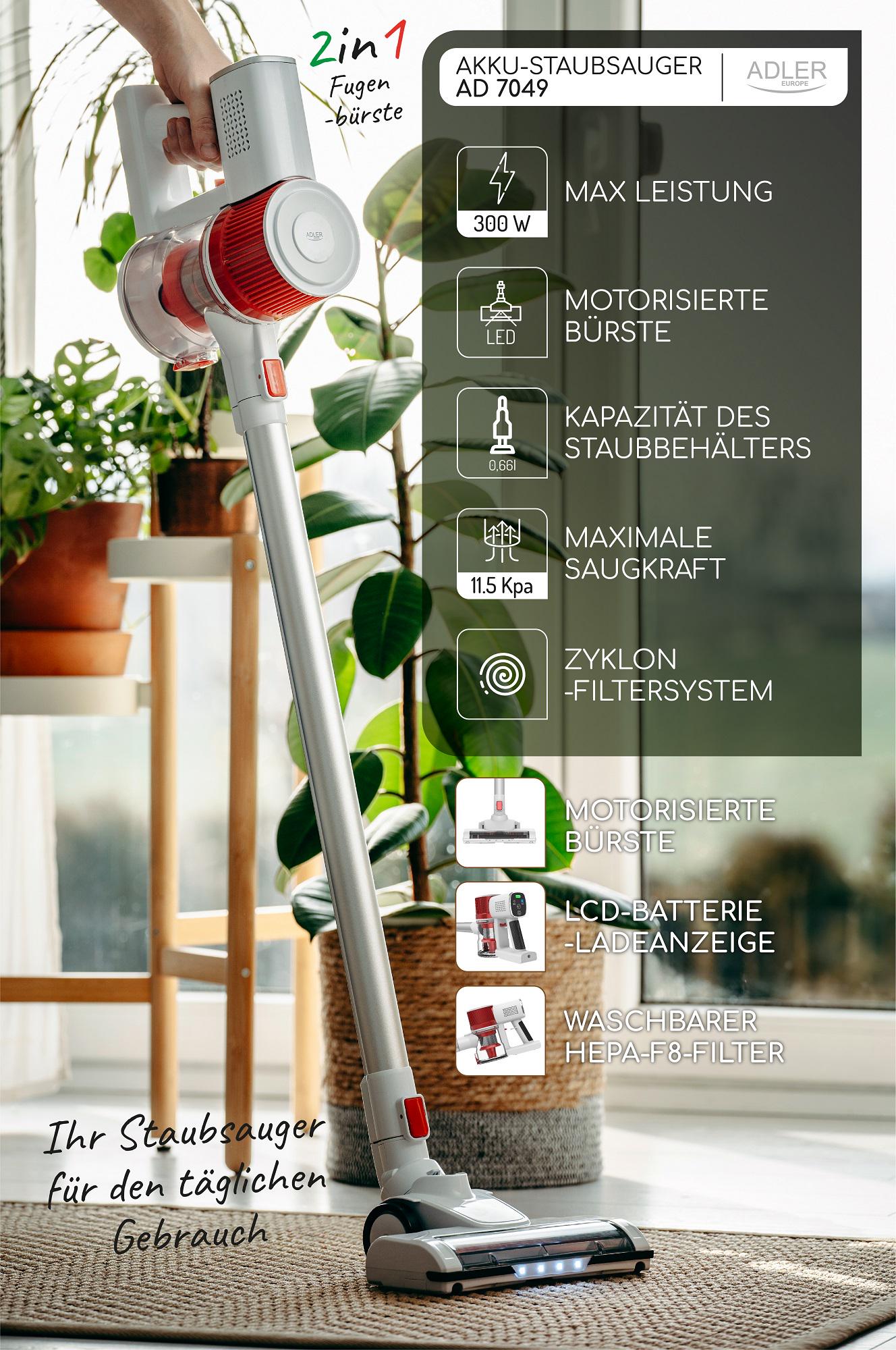 Пылесос аккумуляторный Adler AD 7051 - фото 10