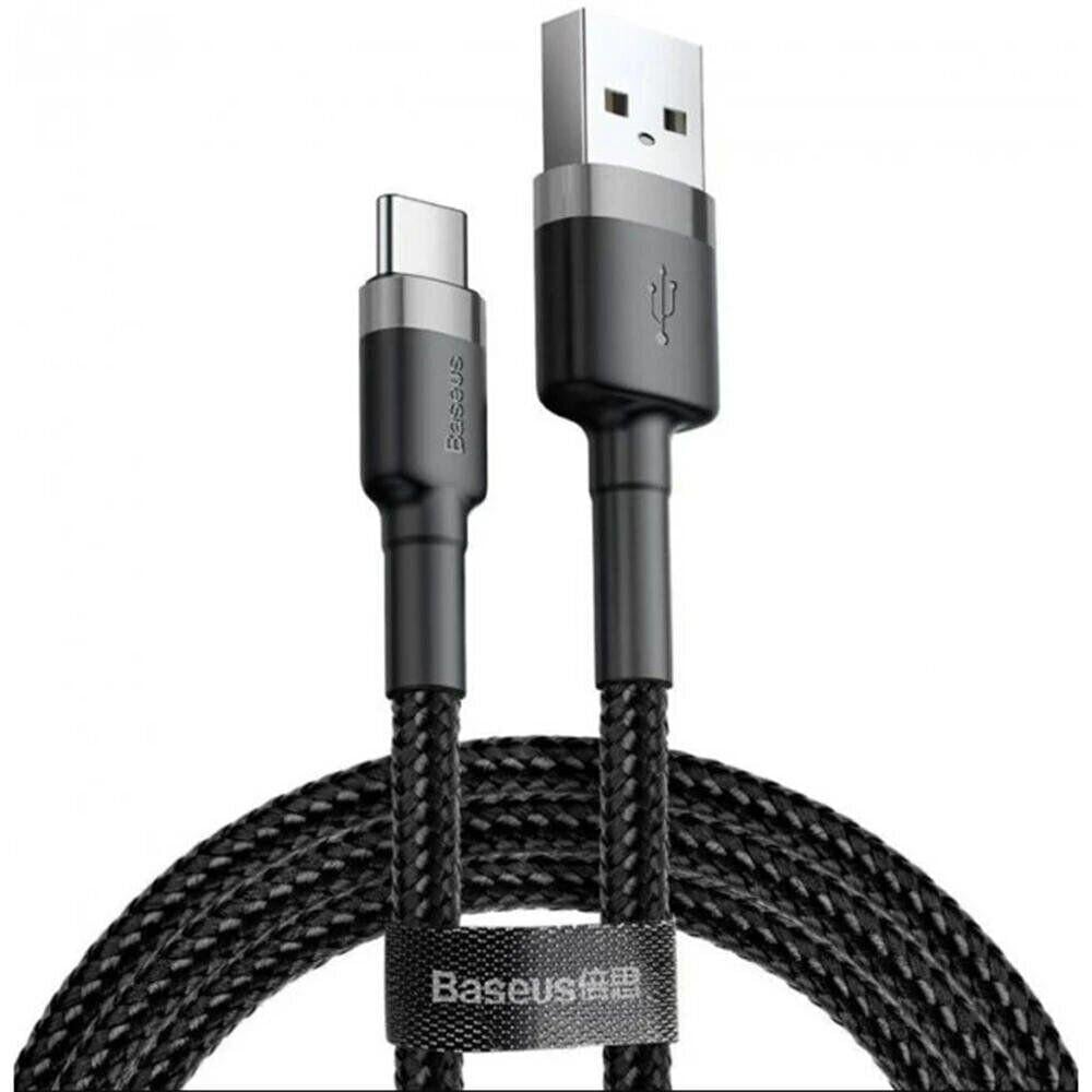 Кабель BASEUS Cafule Cable USB для Type-C 2A 2 м Black/Grey (CATKLF-CG1)