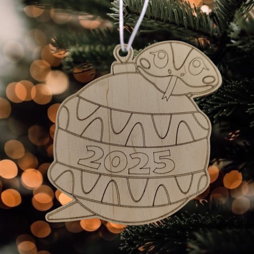 Игрушка елочная новогодняя деревянная с гравировкой Символ года Змея 2025 Крафт (60025) Игрушка елочная новогодняя деревянная с гравировкой Символ года Змея 2025 Крафт (60025)