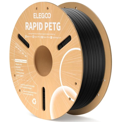 Пластик для 3D-друку Elegoo Rapid PETG 1,75 мм 1 кг Black (MCT-50.203.0216)
