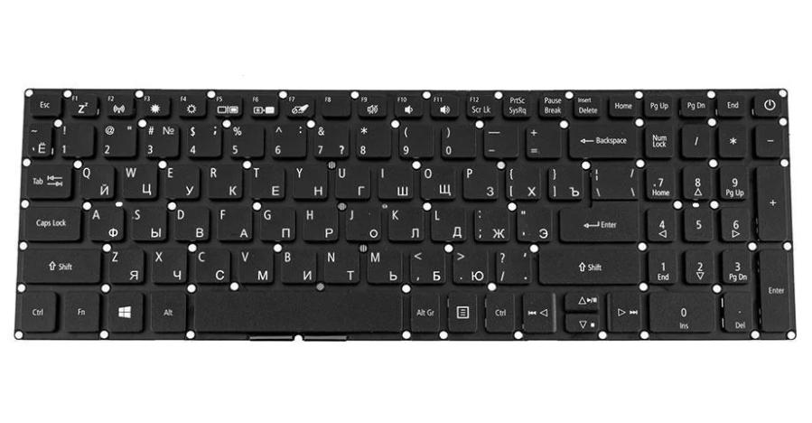 Клавиатура для ноутбука Acer AS A315-53 rus без фрейма Black (163819)