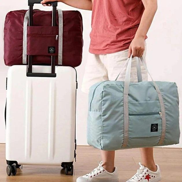 Сумка дорожня складна BAG Travel Bag водонепроникна Бірюзовий - фото 4