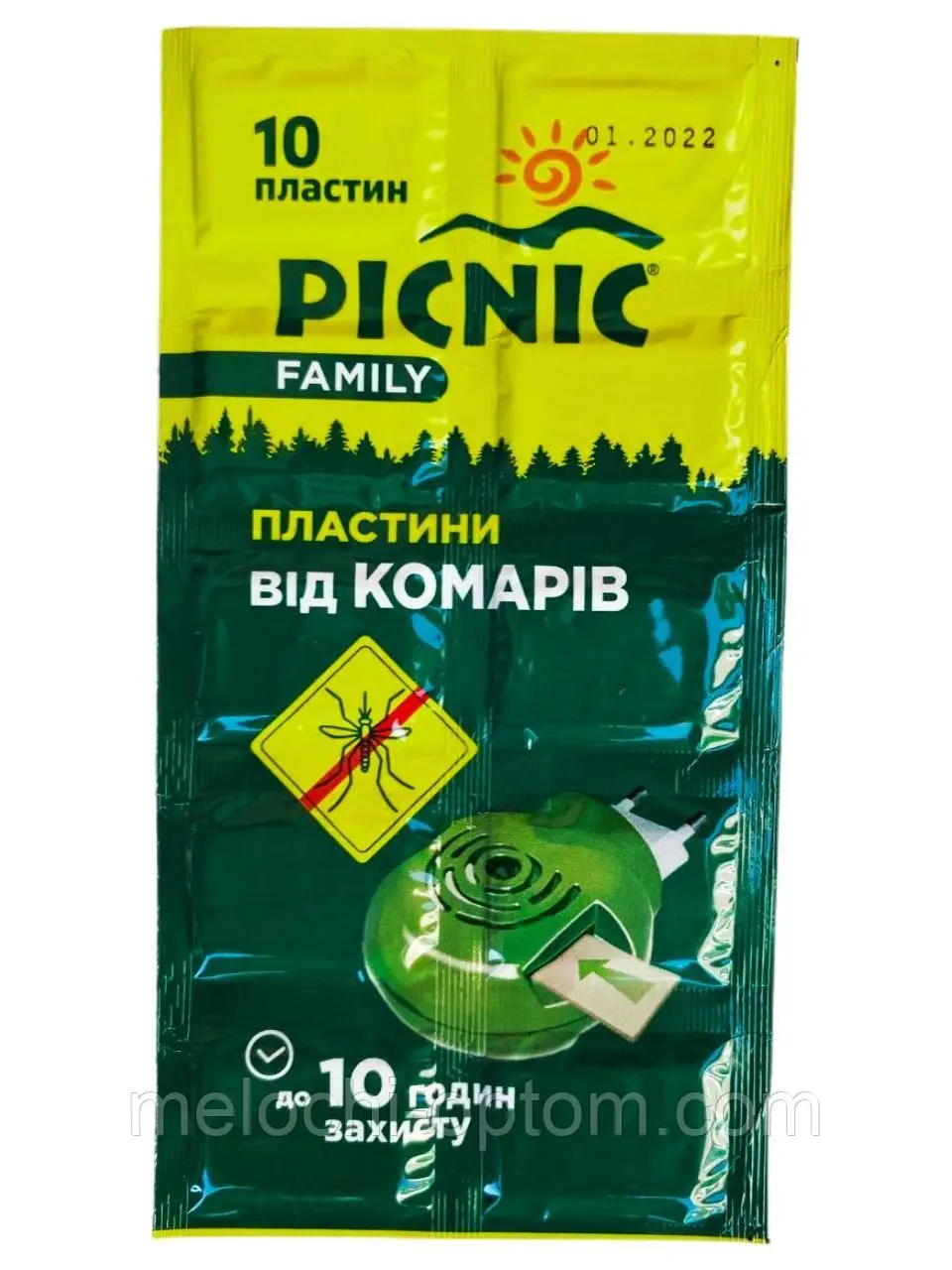 Пластины против комаров и мух для фумигатора Picnic Family без запаха 10 шт. (11316513) - фото 1