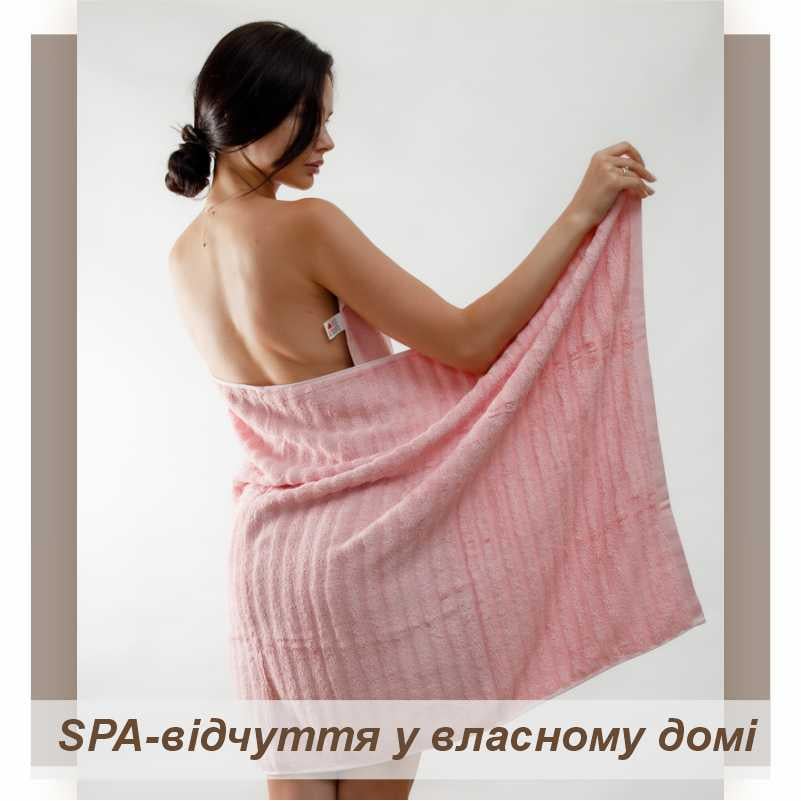 Набор полотенец бамбуковых 3 шт. Розовая роза (701402) - фото 4