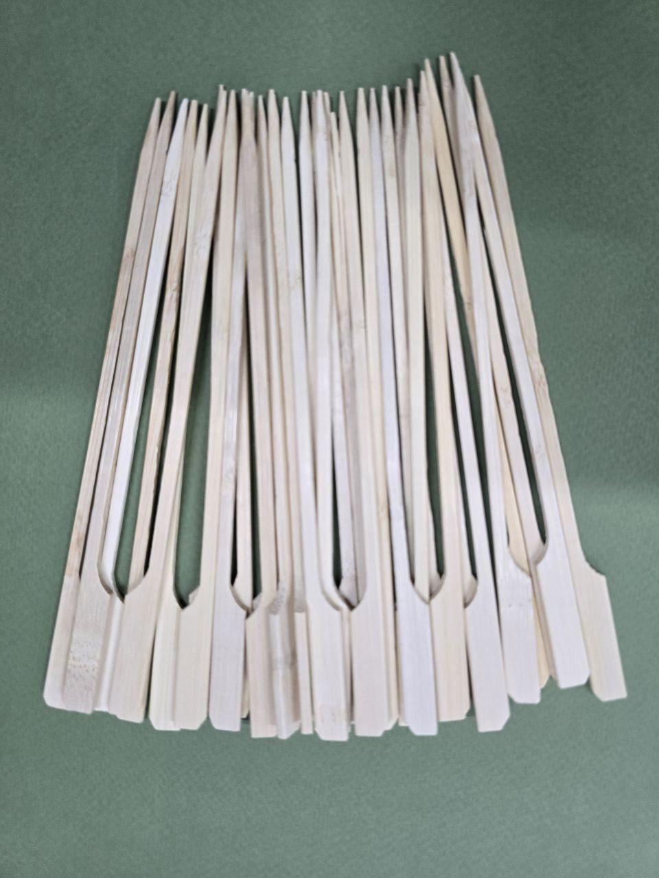 Шпажка бамбуковая деревянная Весло для канапе 18 см 100 шт. - фото 3 Шпажка бамбуковая деревянная Весло для канапе 18 см 100 шт. - фото 3