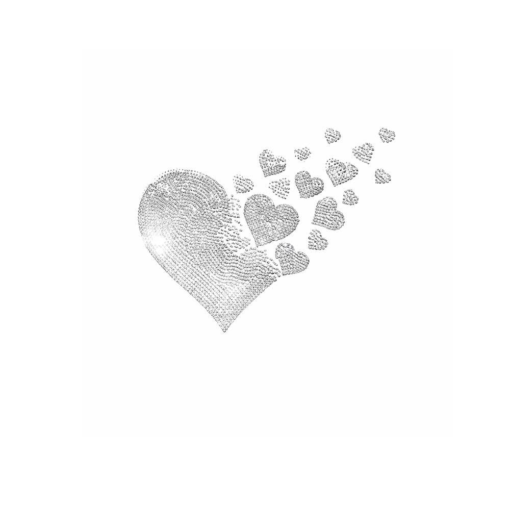 Термонаклейка для одежды Сердце 22.6х29 см Серебристый (3000004230)