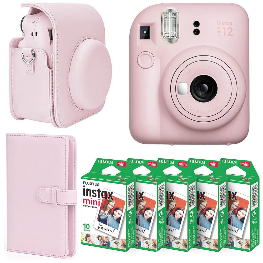 Подарочный набор Fujifilm Instax Mini 12 фотобумага 50 шт./чехол/фотоальбом 108 фото Розовый