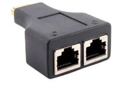 Удлинитель HDMI to 2хRJ45 по витой паре до 30 м Black (288099)