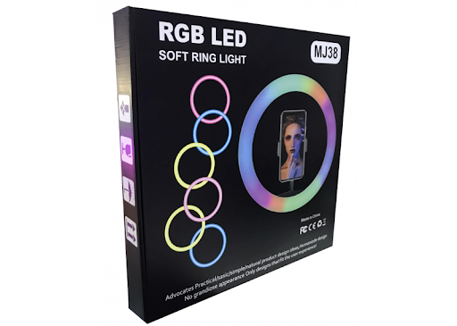 Кольцевая лампа RIAS MJ38 LED RGB с держателем USB управление на проводе 38 см (1366339317)