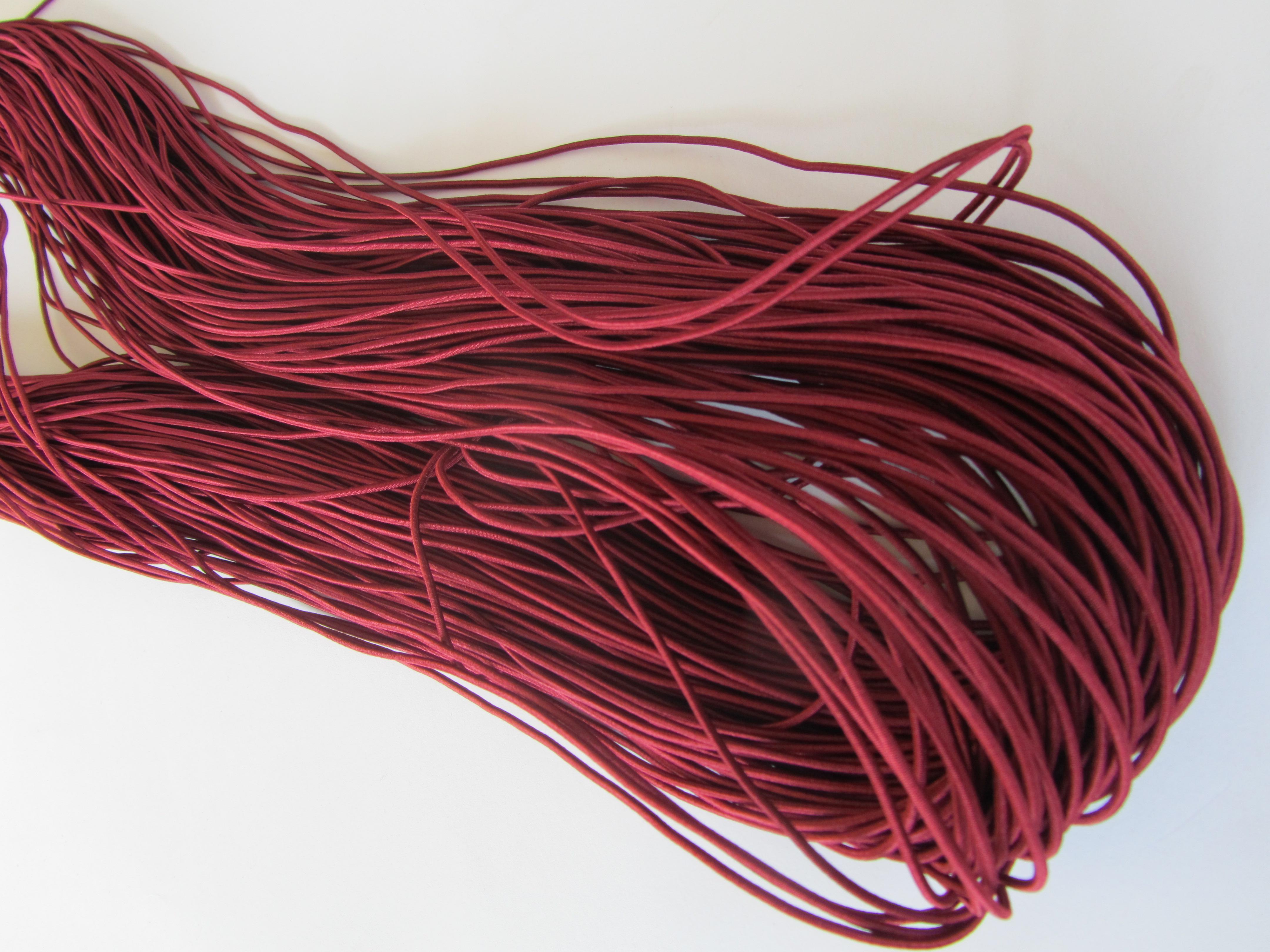 Резинка круглая d 2 мм/100 м Бордовый (41737856)