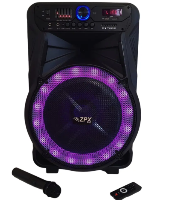 Акустическая система ZPX-7772 350 Вт с микрофоном USB/FM/Bluetooth пульт Черный (31609532)