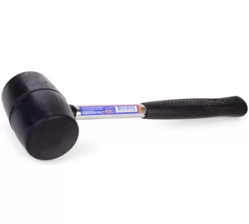 Киянка гумова Miol 450 г чорна гума рукоятка металева (22715)