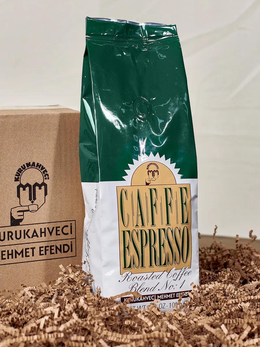 Кава турецька в зернах Kurukahveci mehmet efendi Espresso 100% арабіка 1 кг пакет (24979564)