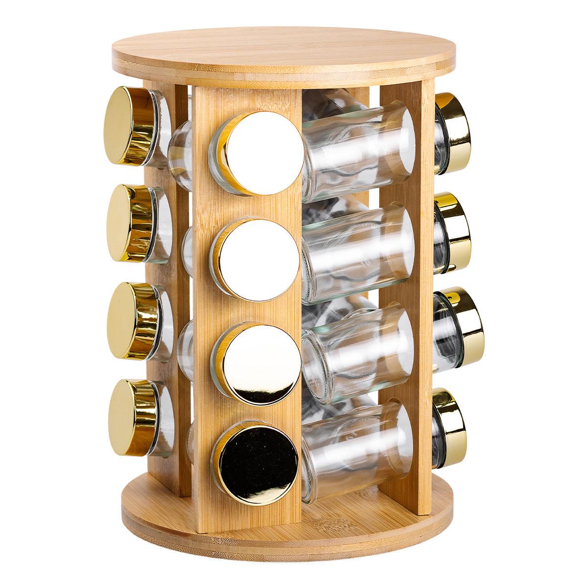 Набір для спецій на дерев'яній підставці 16 шт. (HP-1367) - фото 2